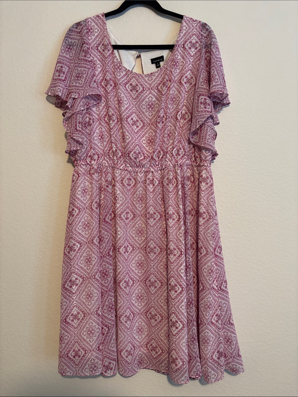 torrid Lavender-Pink Diamond Print Mini Dress